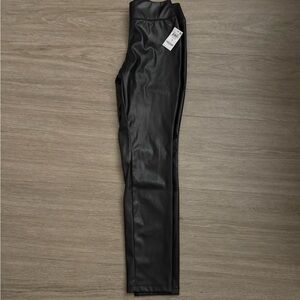 Black Faux Leather Pants